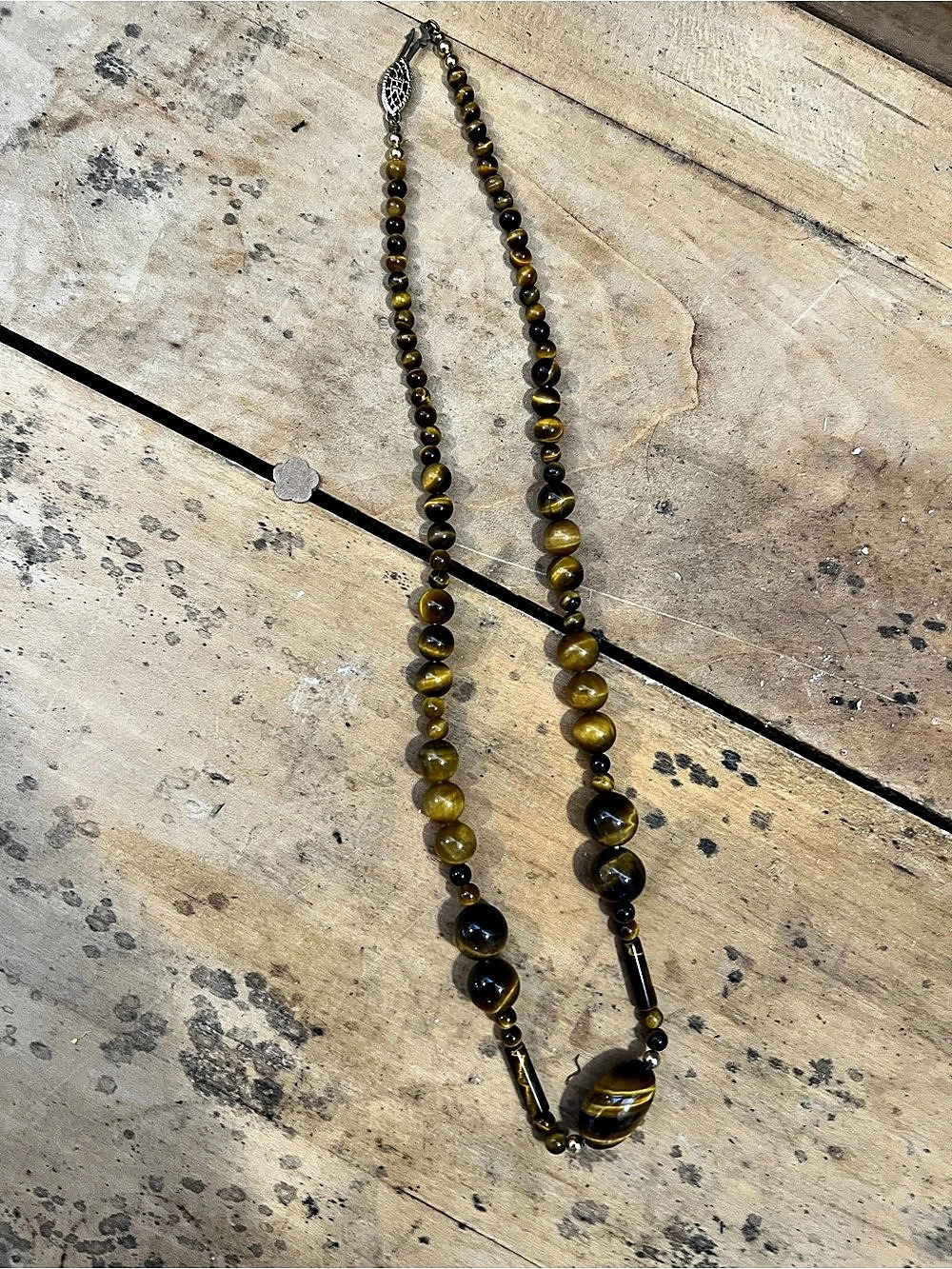 Vintage Tiger’s Eye Beaded Necklace
